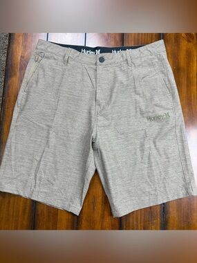 Hurley Men's Heather Taupe Performance Hybrid Shorts